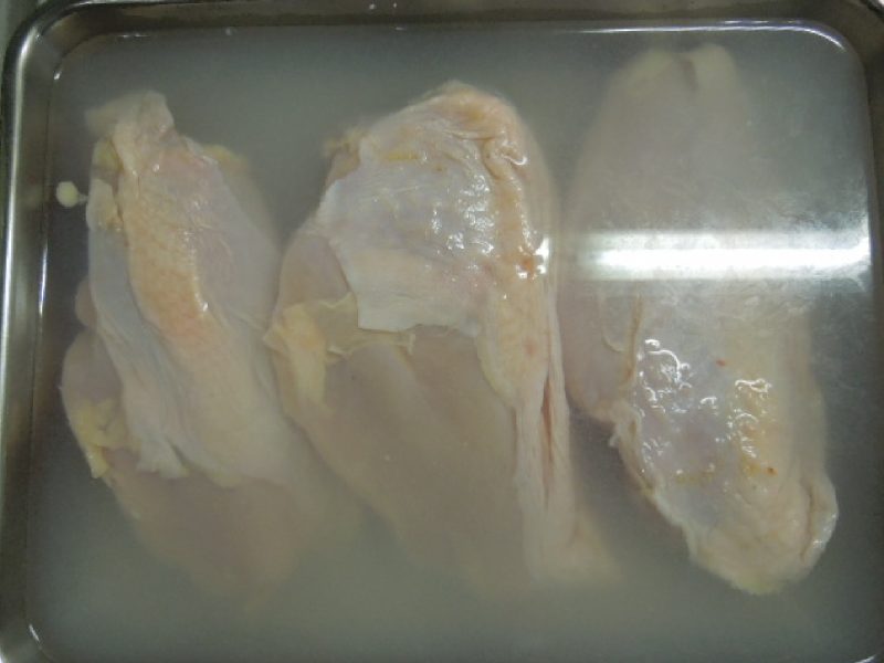 鶏肉 焼成カルシウム 除菌洗浄